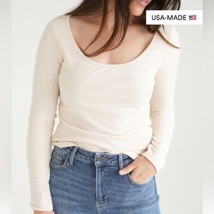 CJ’s Fave Ribbed Long-sleeve Tee